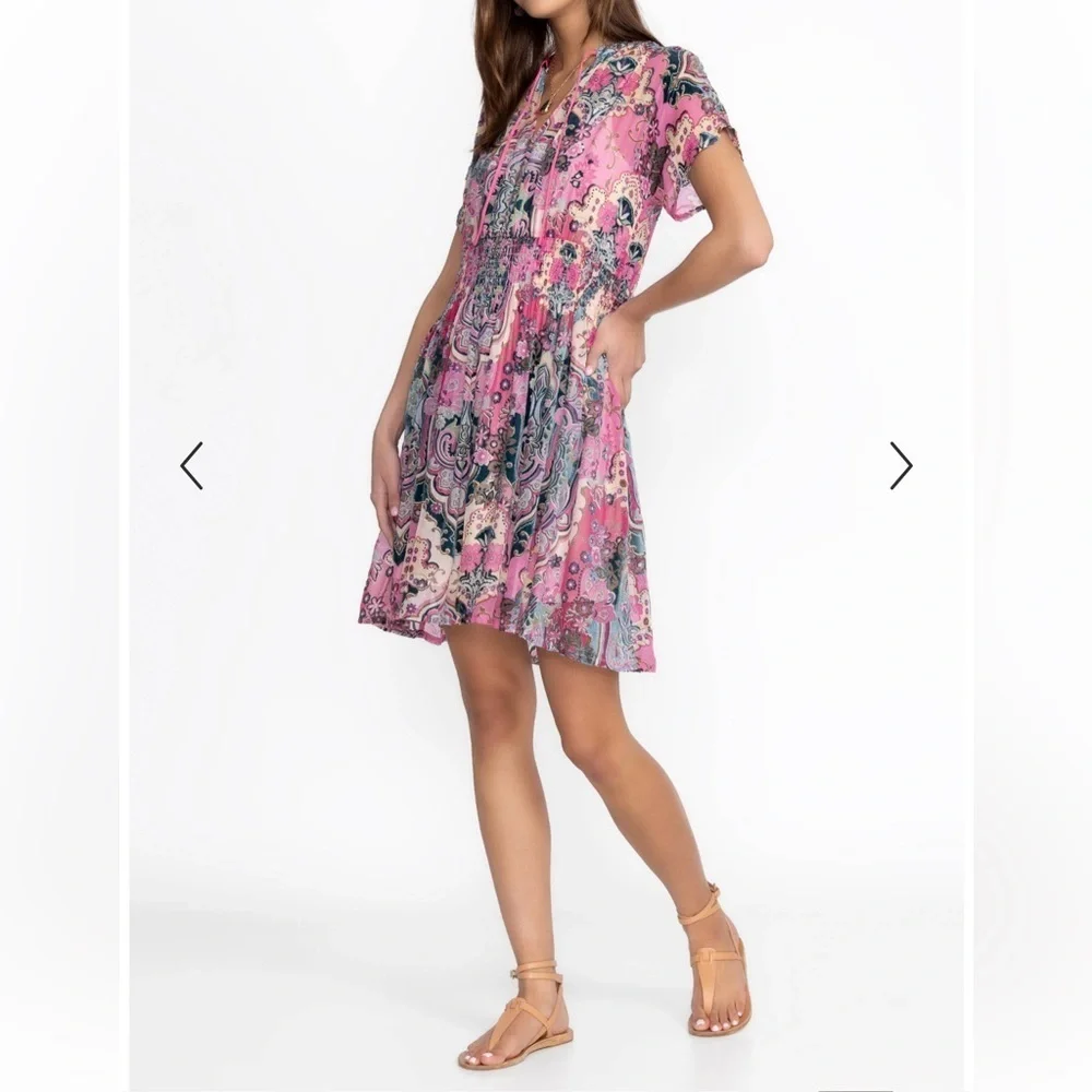 NWT Johnny Was THIA BURNOUT DRESS (SLIP) PAISLEY MELODY Size:2X Color: PME